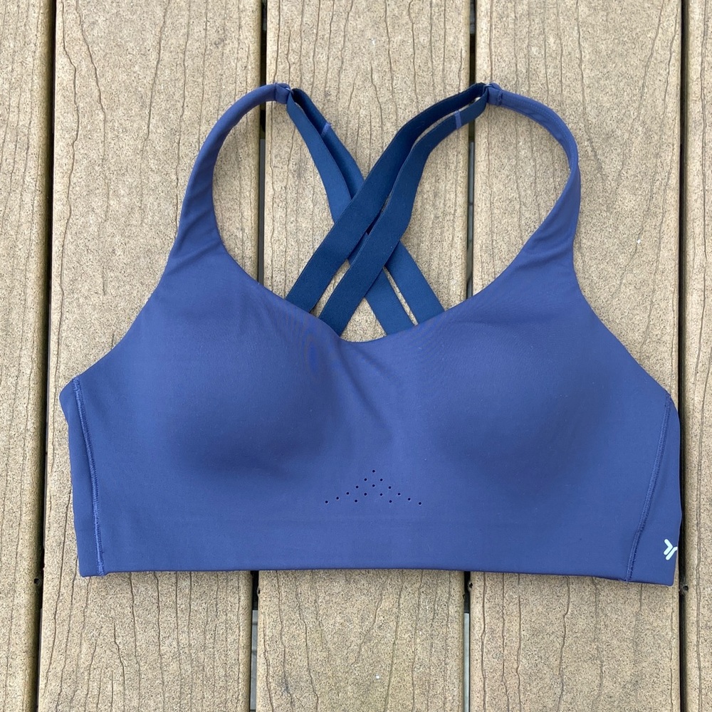 NWOT Old Navy Power Soft High Support Women’s Crossback Sports Bra Blue Size 38B